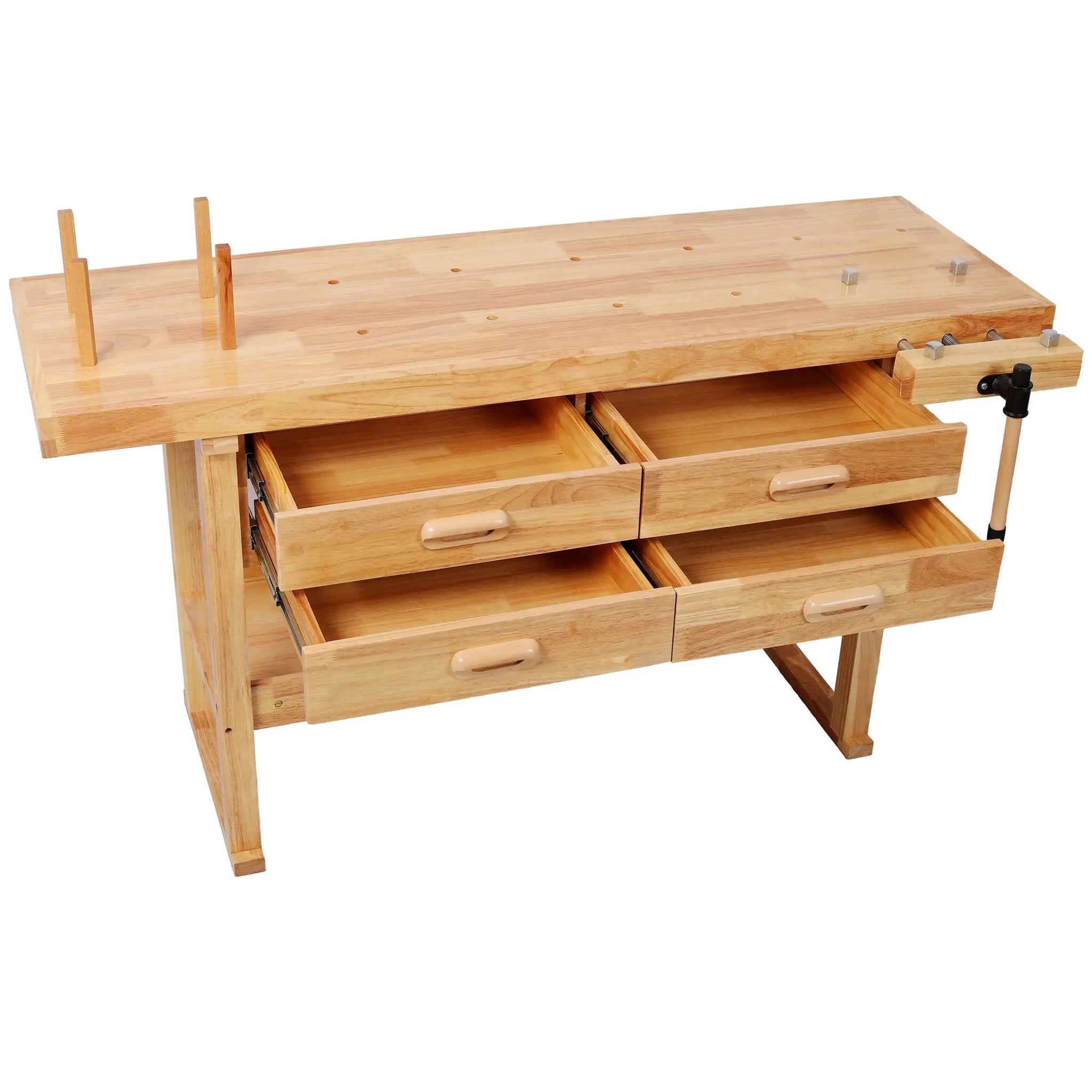 60-Inch Rubber Hardwood Workbench with 4 Drawers by HouseOfZazla