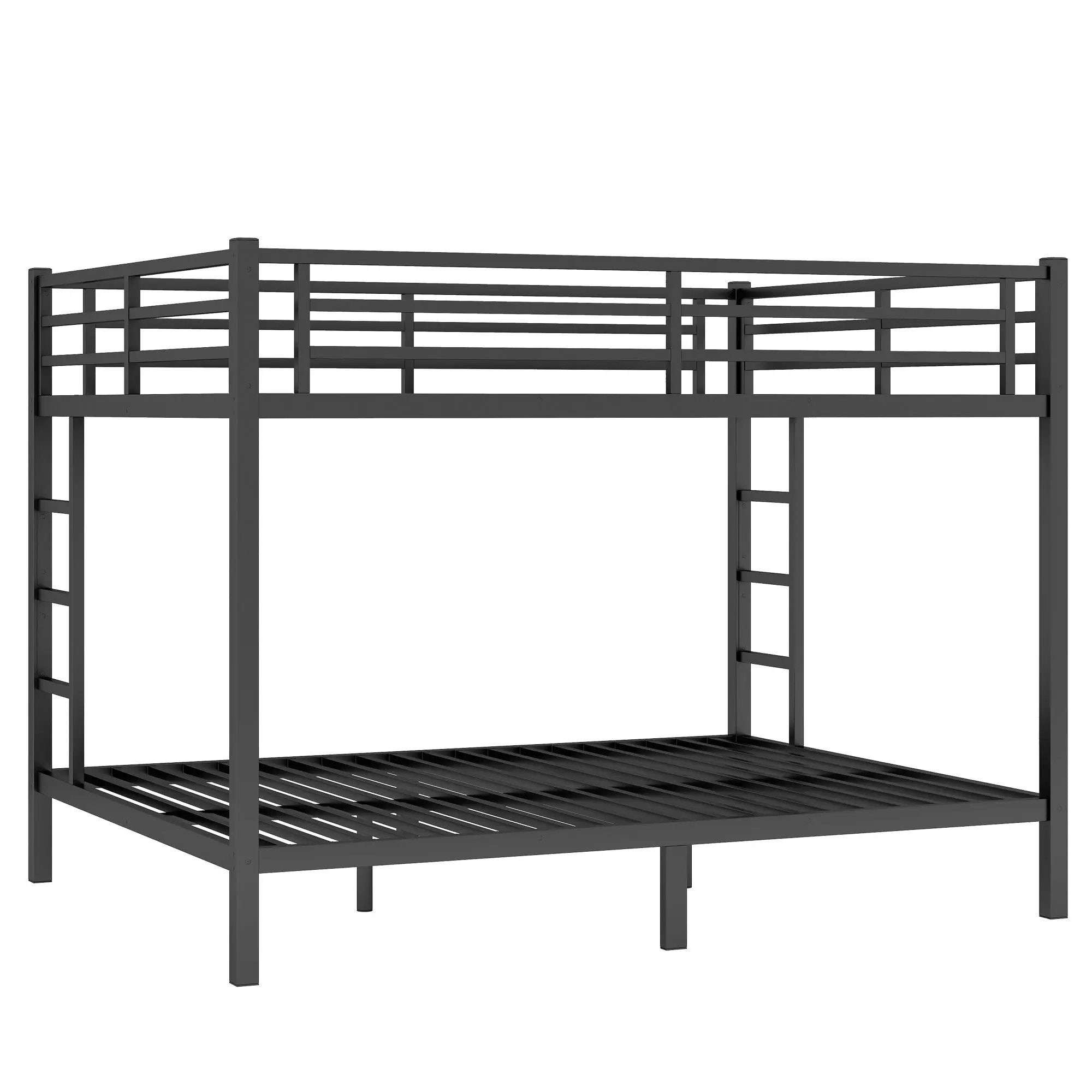 Metal Queen Over Queen Bunk Bed for Teens and Adults by HouseOfZazla
