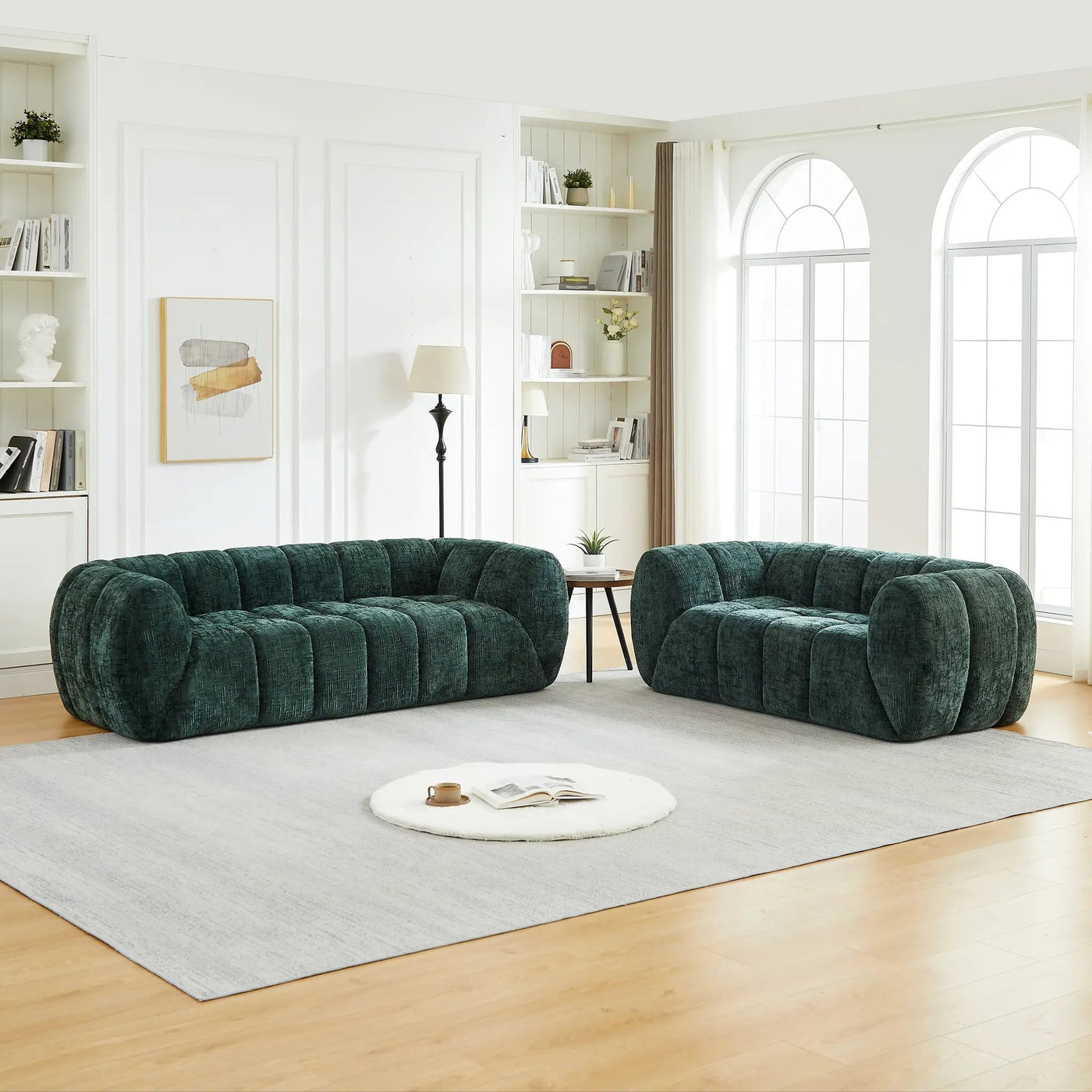 Chenille Pure Foam Sofa by HouseOfZazla