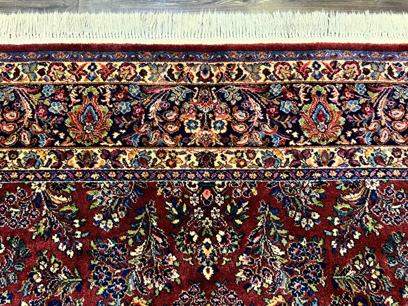 8.8 x 10.6 Karastan Red Sarouk Rug #785, Wool Pile Original 700 Series by Jewel Rugs