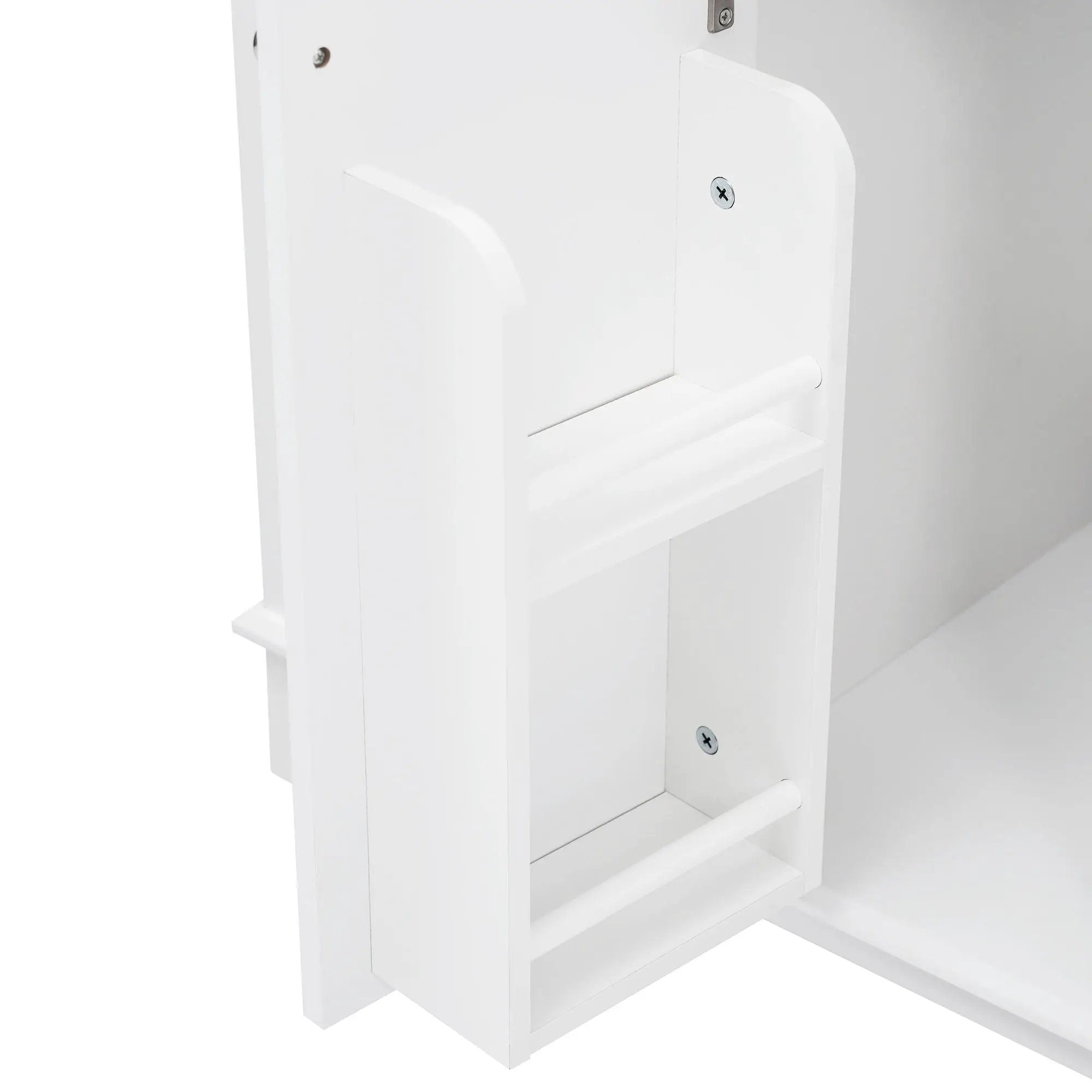 Bathroom Vanity With Sink, 6 Soft Close Drawers & Double Doors - White
