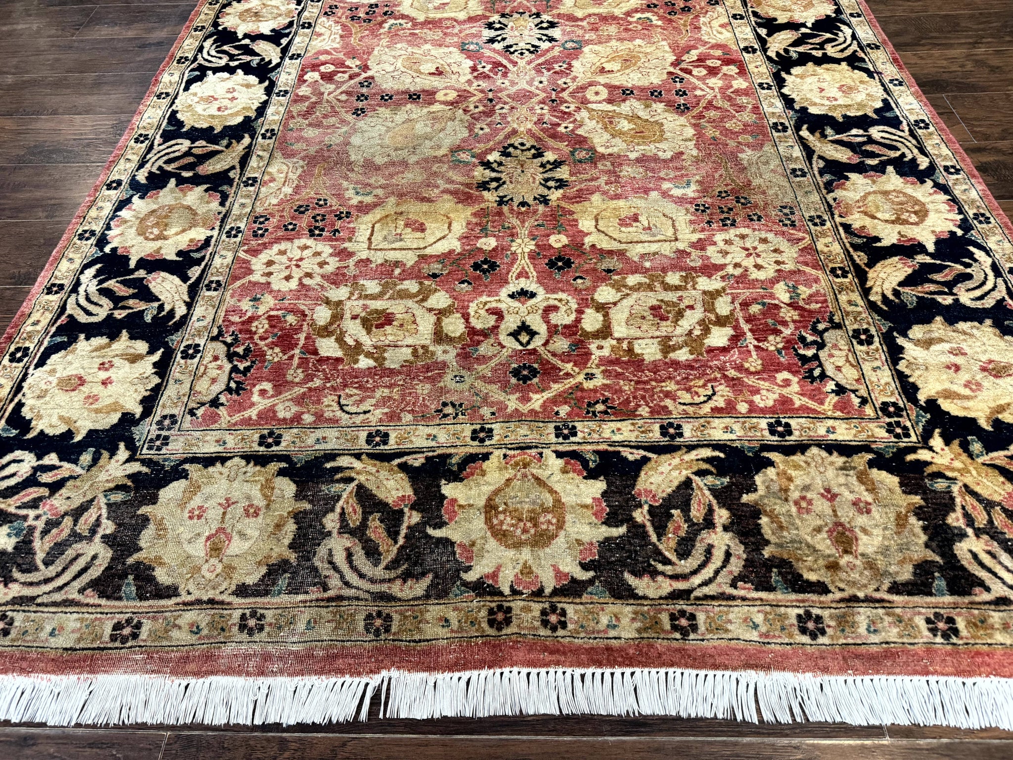 Indian Agra Rug 6x9, Allover Pattern, Traditional Wool Oriental Carpet by Jewel Rugs
