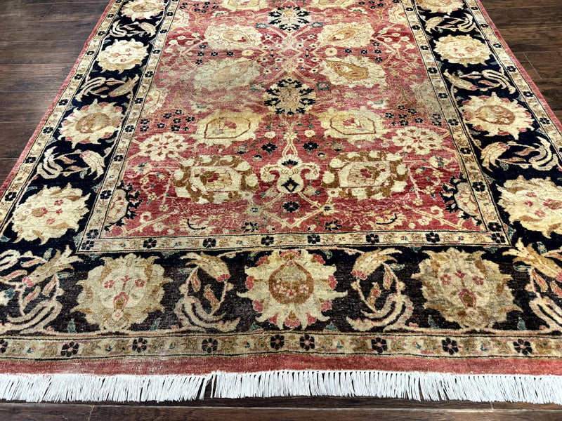 Indian Agra Rug 6x9, Allover Pattern, Traditional Wool Oriental Carpet by Jewel Rugs