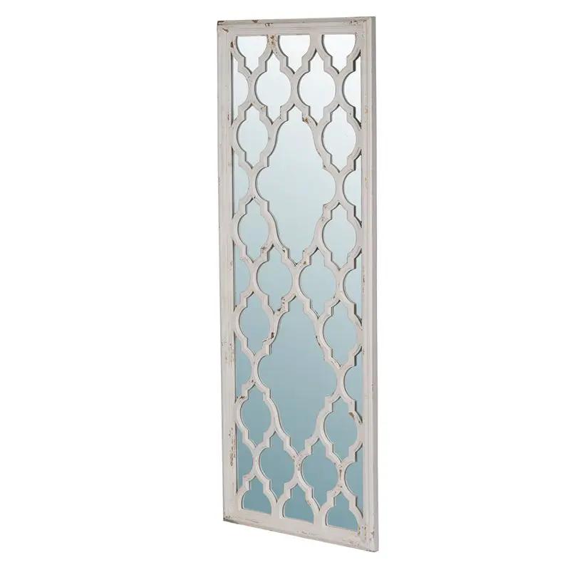 Distressed Floor Mirror, Full Body Mirror For Bathroom Bedroom Living Room - White by Unique Piece Furniture