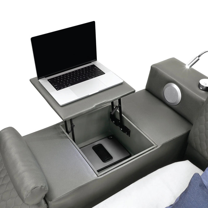 Zoya - Smart Multifunctional Bed, Built In Bluetooth Speakers, USB Charging by HouseOfZazla