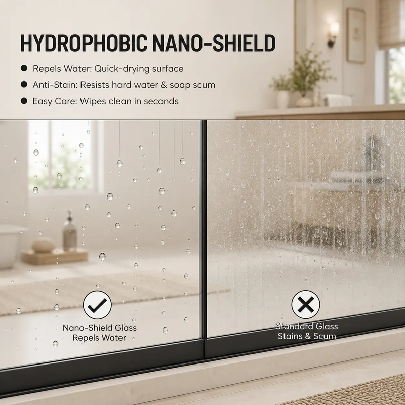 44-48" W x 76" H Framed Double Sliding Shower Door by HouseOfZazla