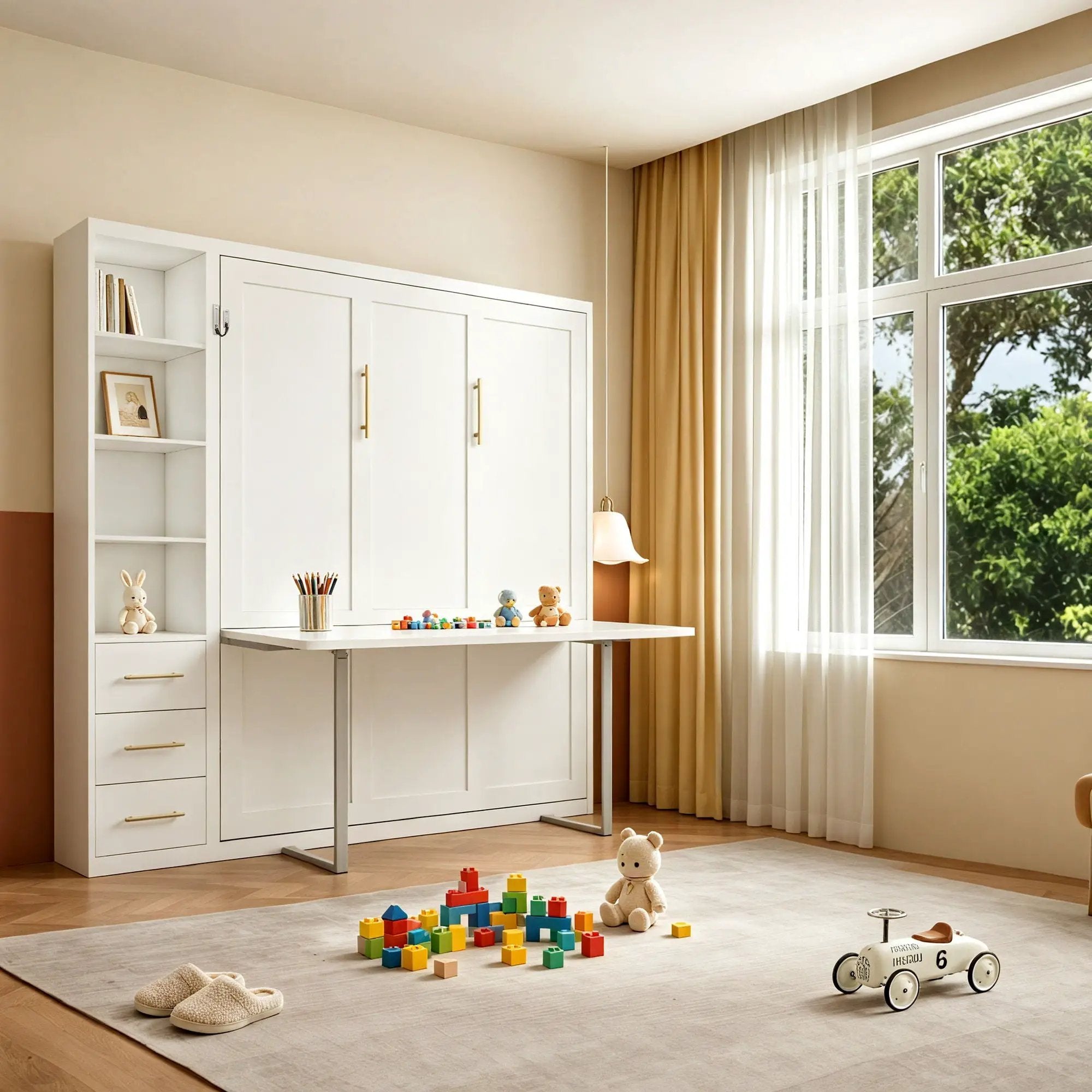 Folding Vertical Murphy Wall Bed by HouseOfZazla