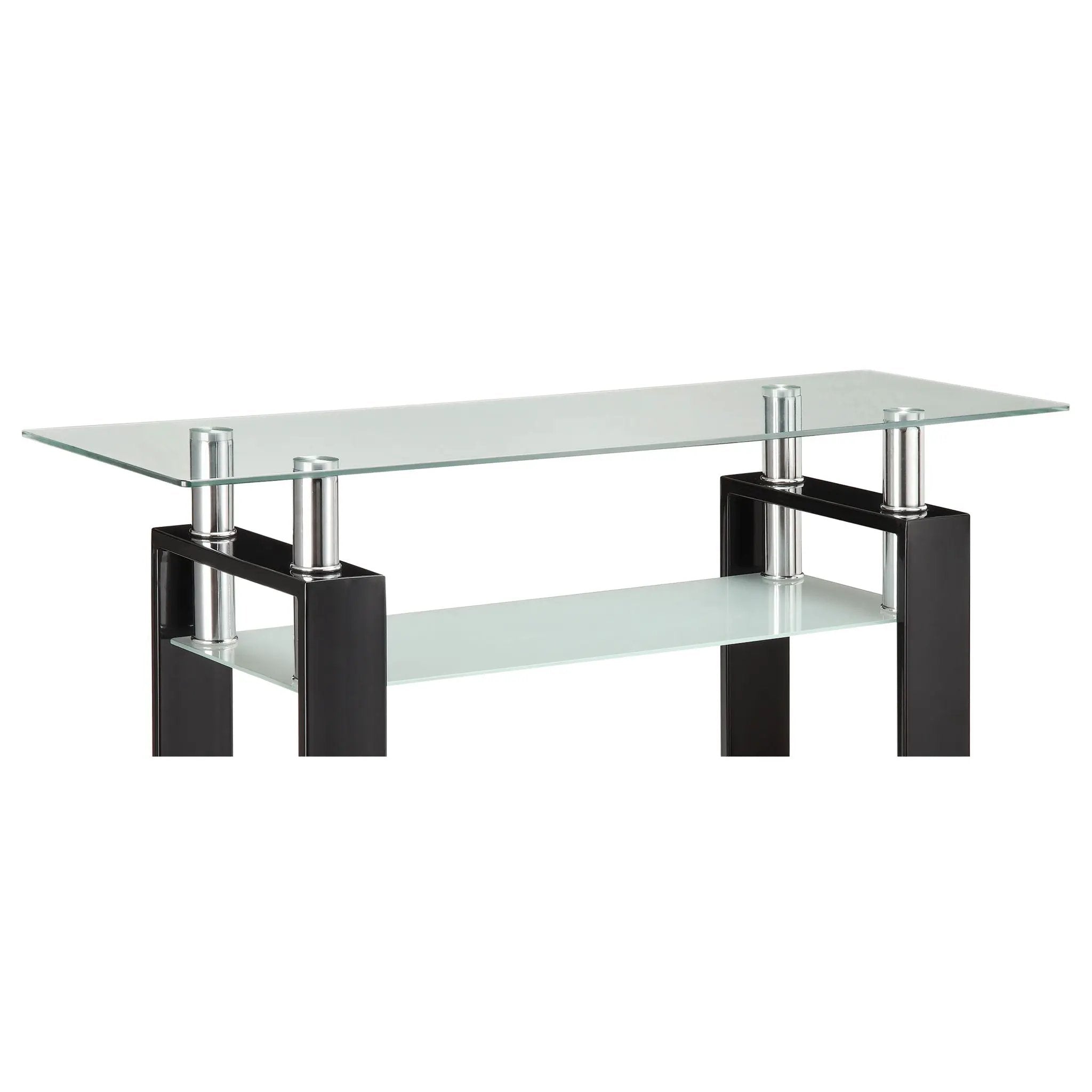 Randall - 1 Shelf Rectangular Sofa Table - Black by HouseOfZazla