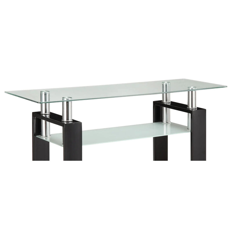 Randall - 1 Shelf Rectangular Sofa Table - Black by HouseOfZazla