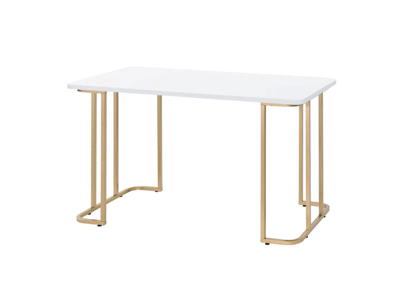 Estie - Writing Desk - White / Gold by Unique Piece Furniture