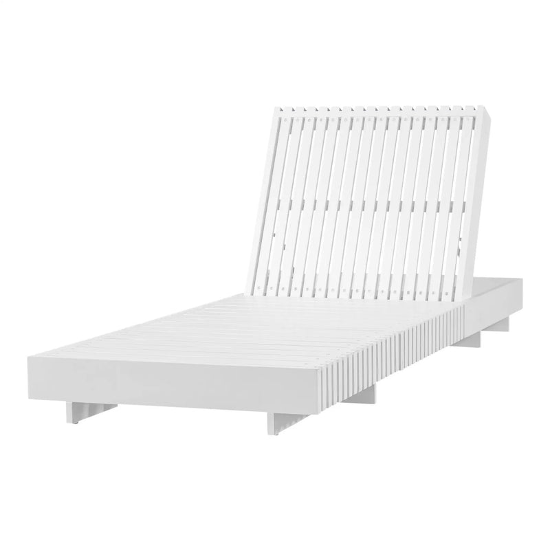 White Acacia Solid Wood Outdoor Chaise Lounge by HouseOfZazla