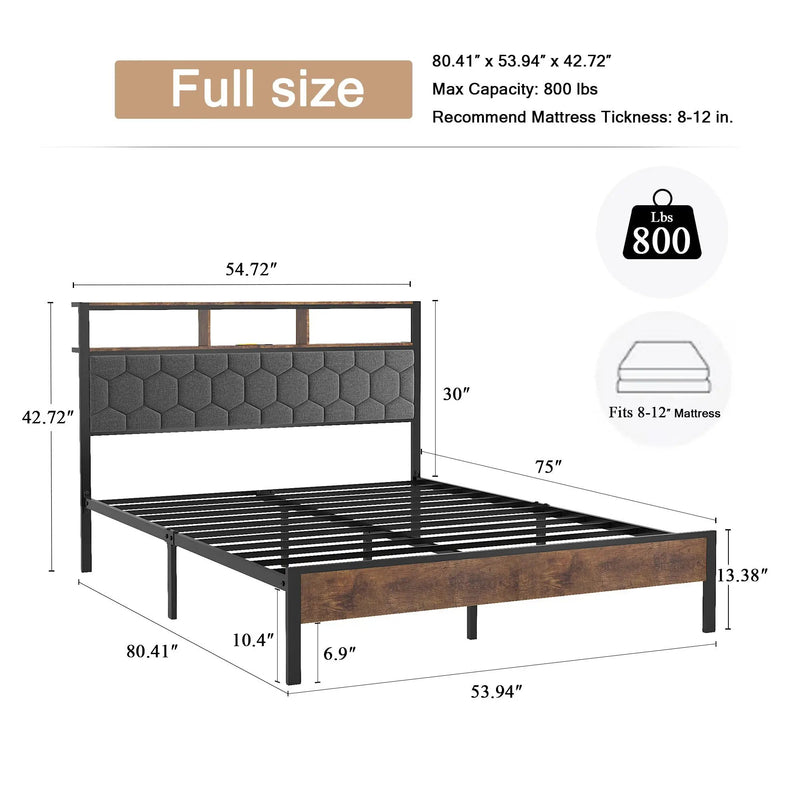 Full Size Wooden Platform Bed Frame by HouseOfZazla