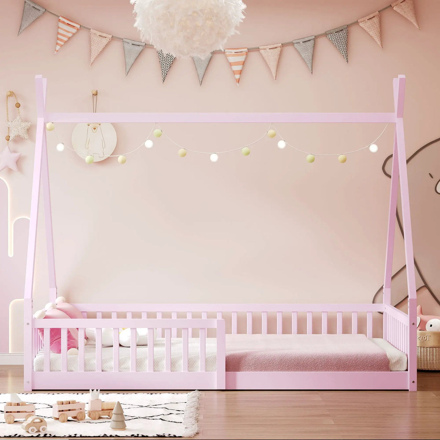 House Shaped Design Bed With Fence by Unique Piece Furniture
