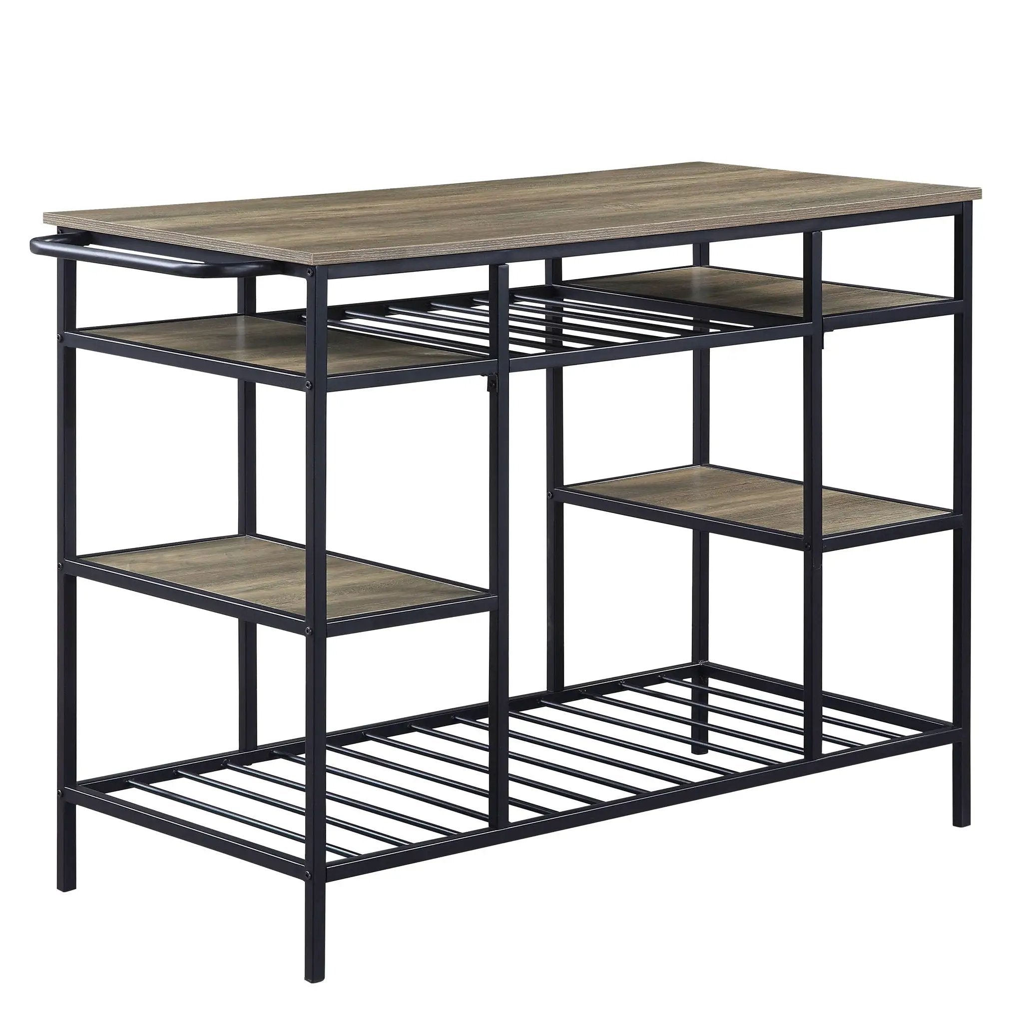 Lona - Kitchen Island - Rustic Oak / Black by Unique Piece Furniture