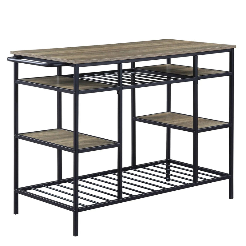 Lona - Kitchen Island - Rustic Oak / Black by HouseOfZazla