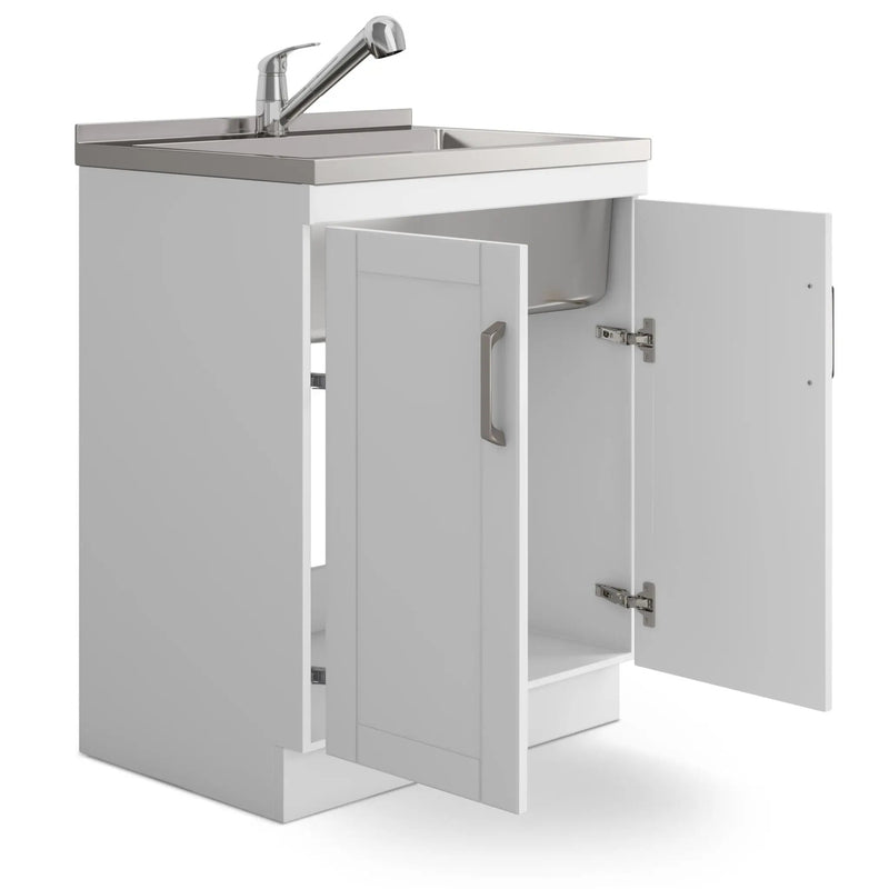 Kyle - Laundry Cabinet & Faucet And Stainless Steel Sink by HouseOfZazla