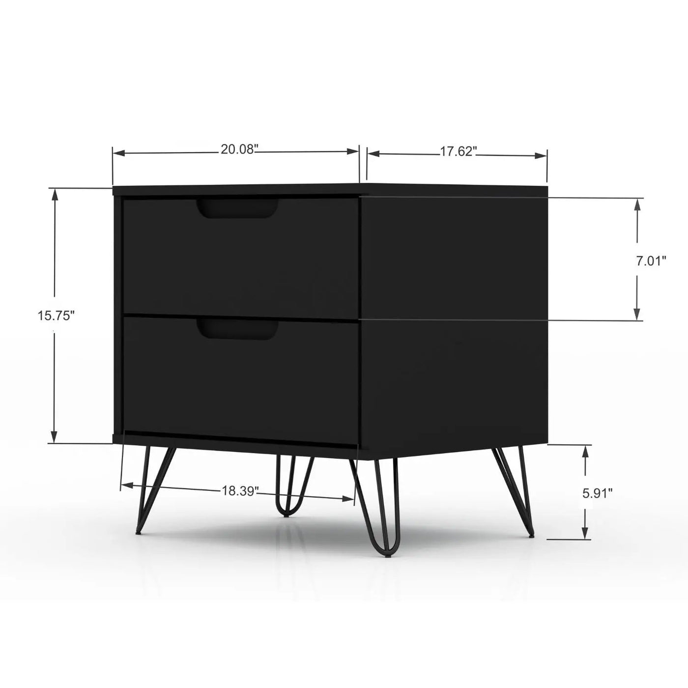 Rockefeller - 2 Drawer Nightstand by HouseOfZazla