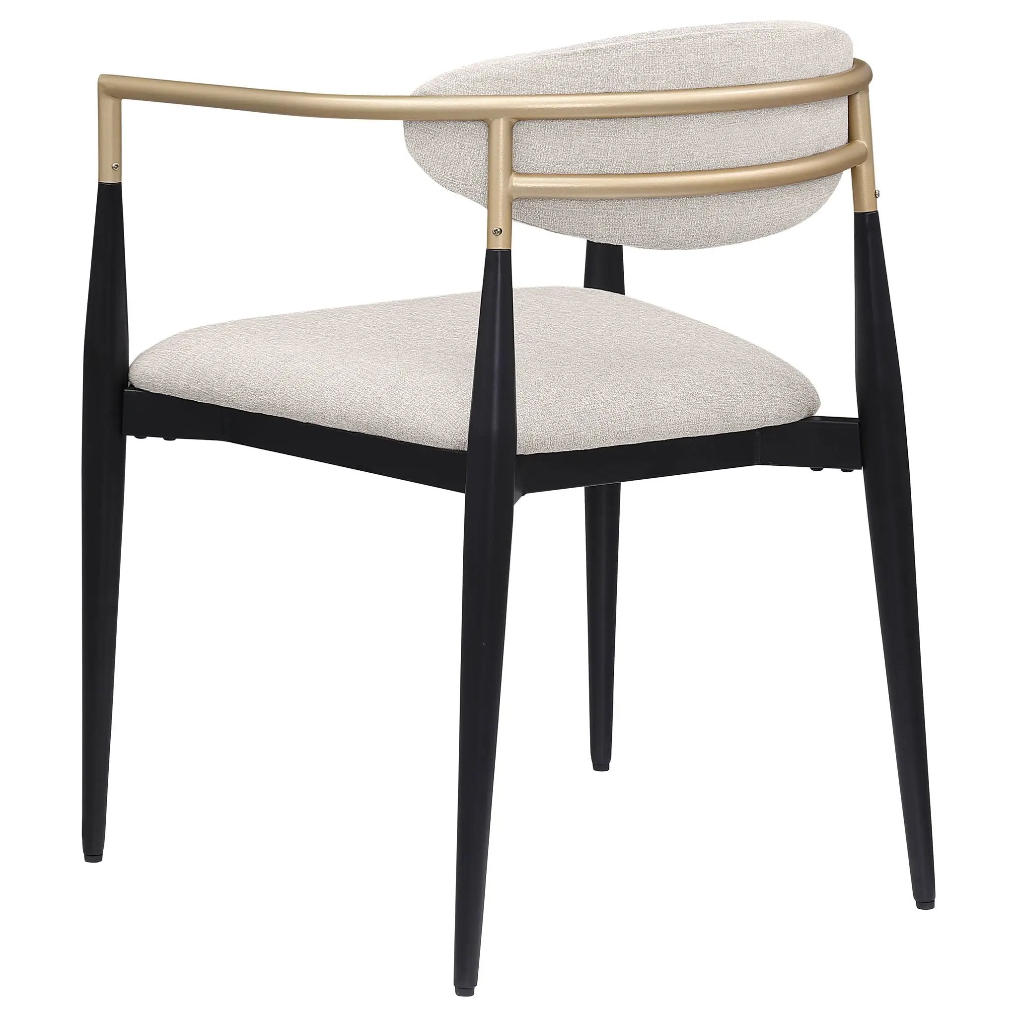 Bradbury Fabric Upholstered Dining Arm Chair Beige (Set of 2) by Unique Piece Furniture