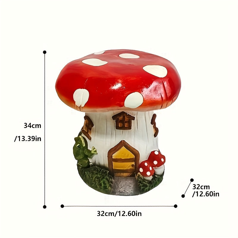 13.4" Mushroom House Garden Stool by HouseOfZazla