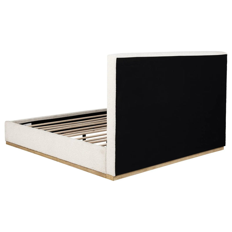 Knox Upholstered EASTERN KING Panel Bed Cream by Unique Piece Furniture