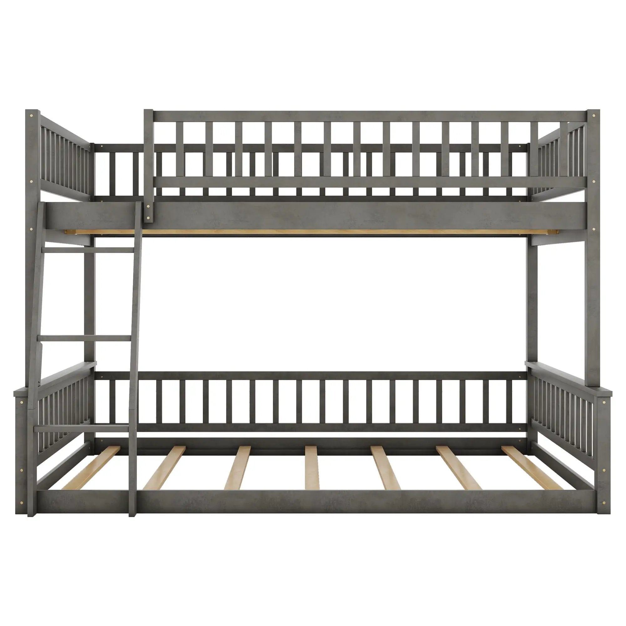 Bunk Bed With Ladder And Guardrails by Unique Piece Furniture
