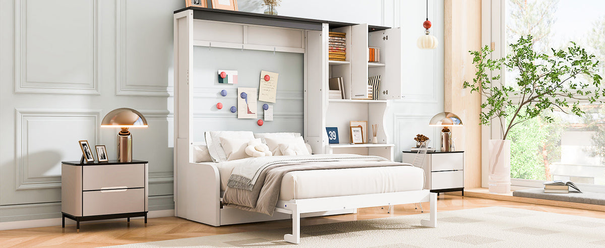 Multi-Functional Murphy Bed with Sofa, Desk, and Storage Cabinet by HouseOfZazla