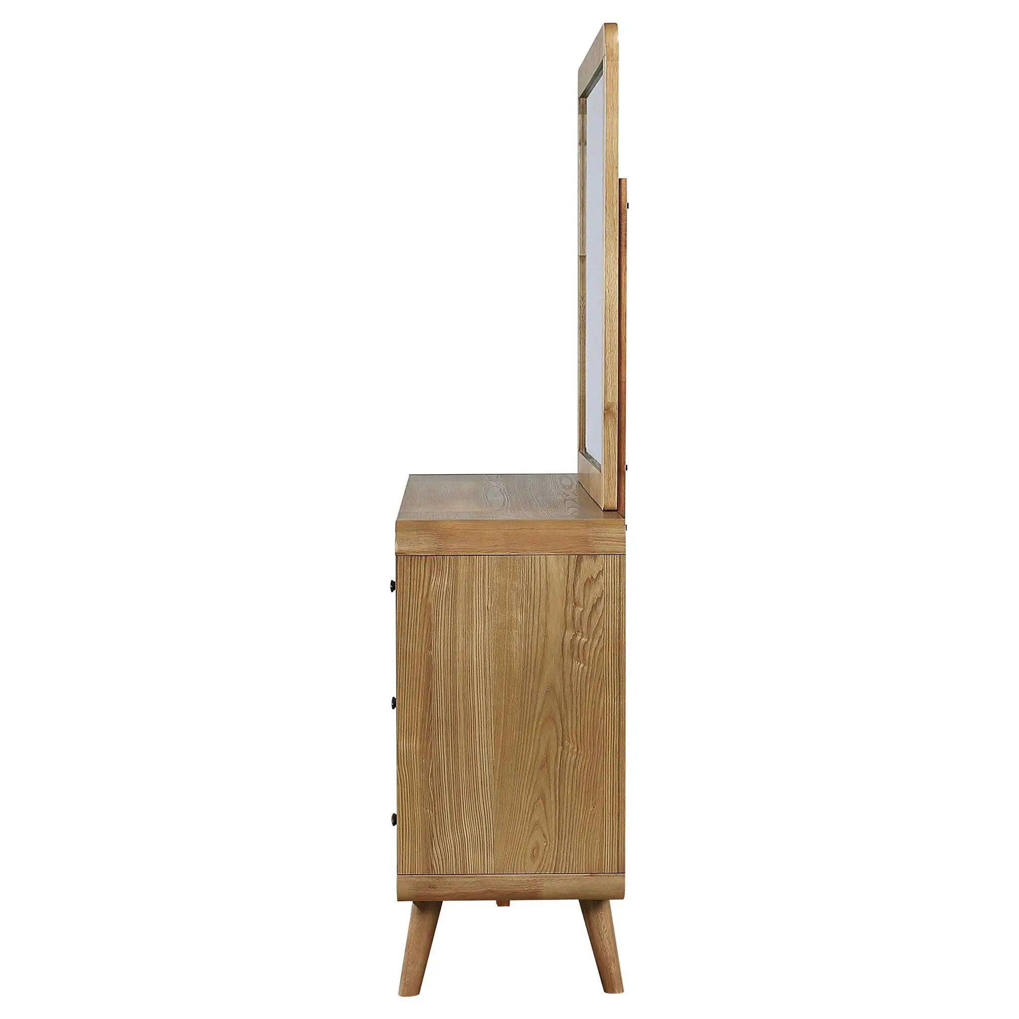 Robyn 6-drawer Bedroom Dresser and Mirror Light Ash by Unique Piece Furniture