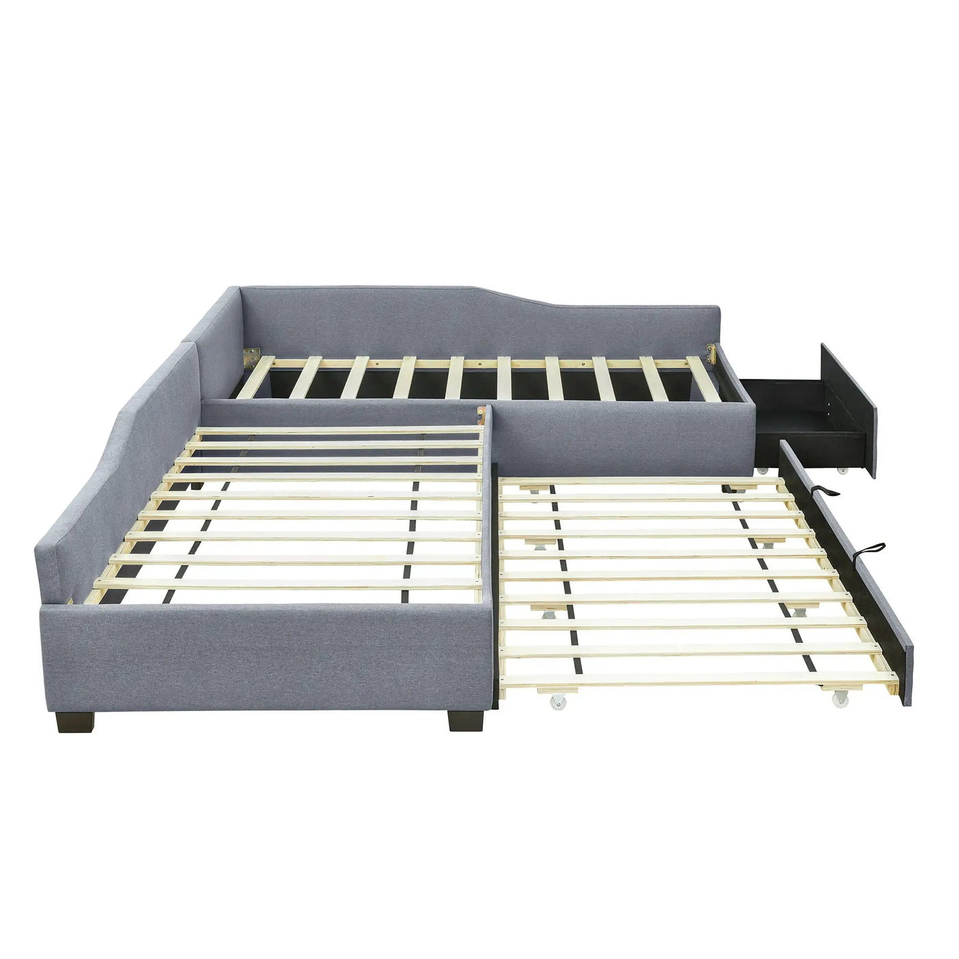 Upholstered Double Daybed With Trundle And Drawer by Unique Piece Furniture