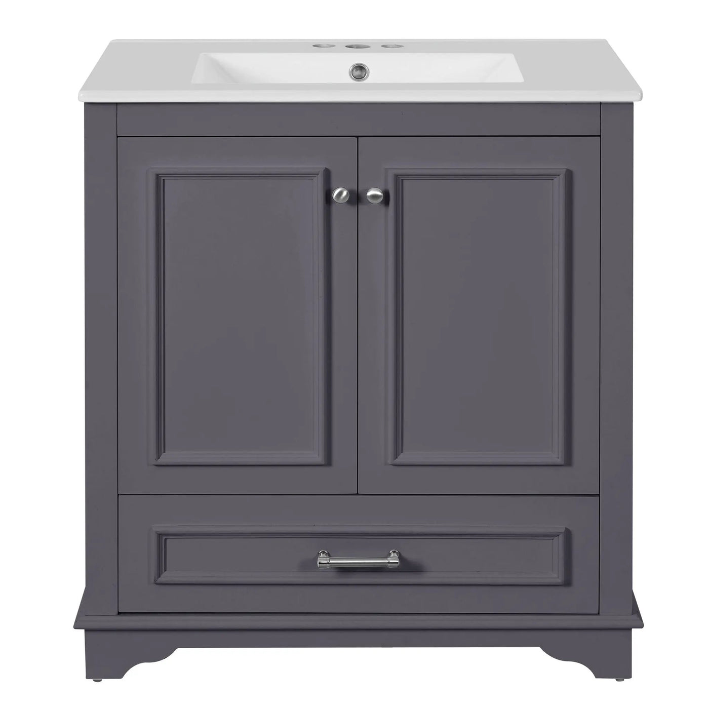 Bathroom Vanity With Sink, Cabinet & 2 Soft Closing Doors & Adjustable Shelf by Unique Piece Furniture