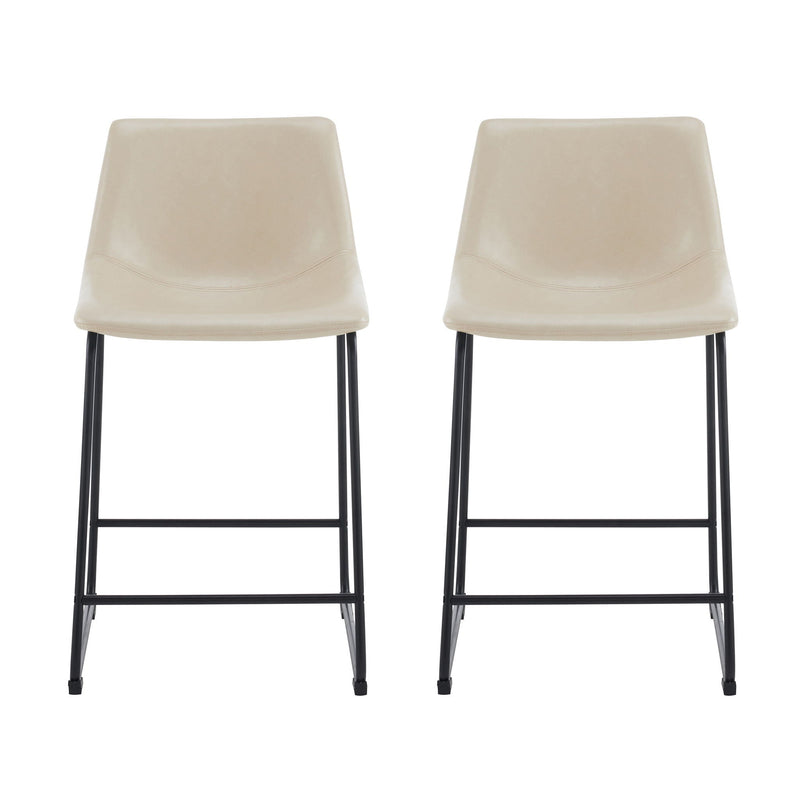 Vintage Style Armless Industrial Counter Stool Set of 2 by HouseOfZazla