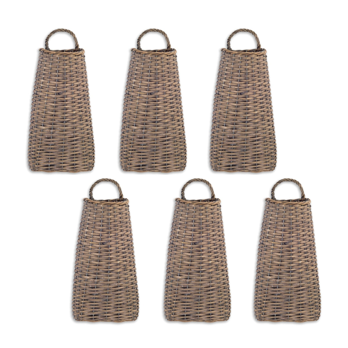 Willow wall basket (set of 6)