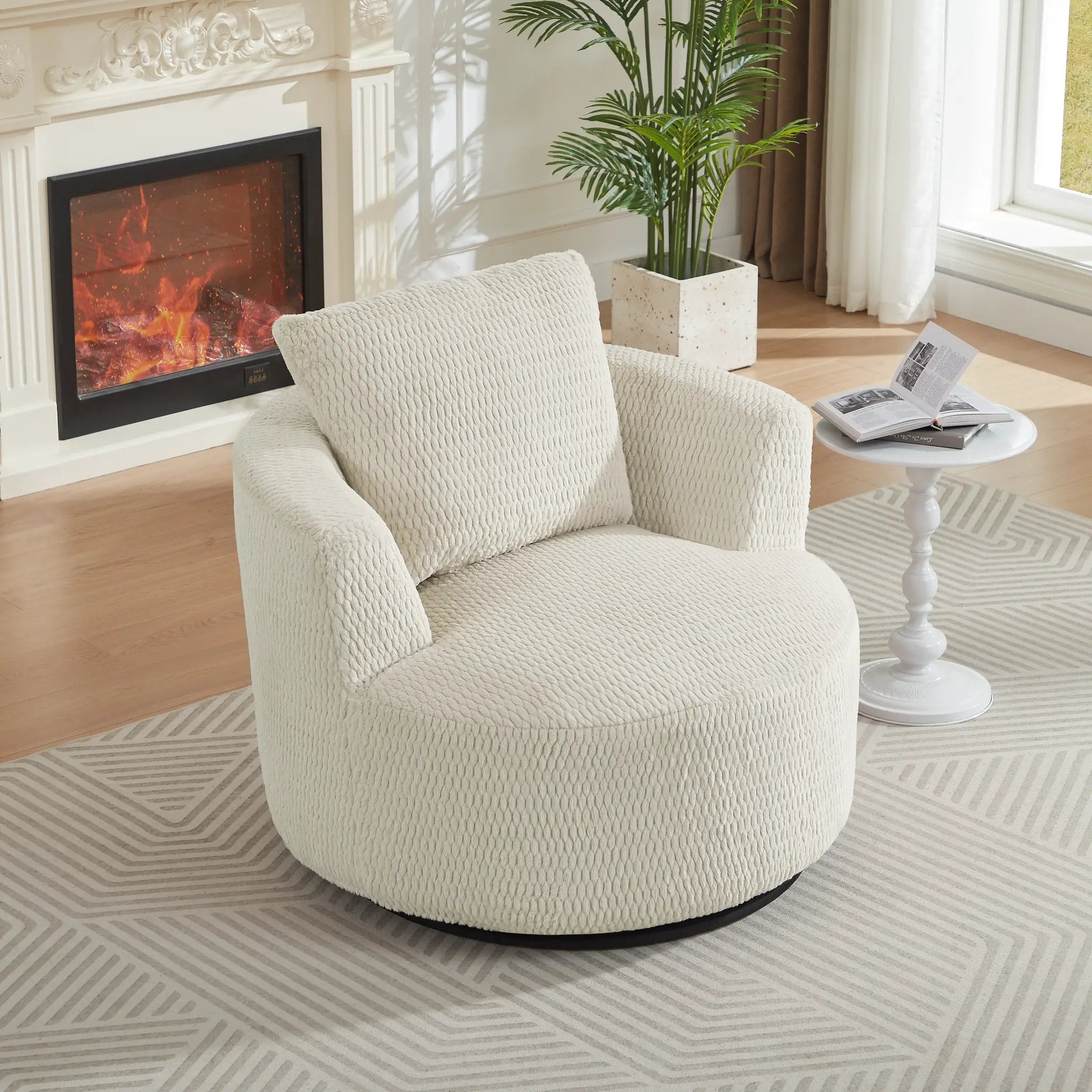 Compressible 360° Swivel Accent Chair by HouseOfZazla