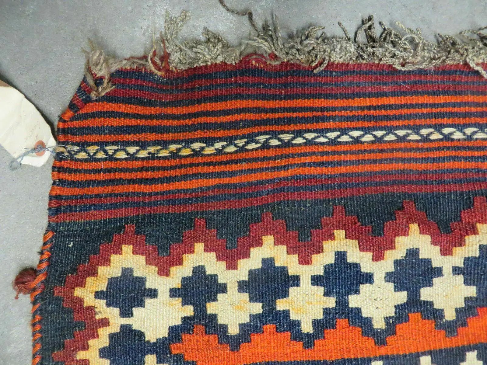 5' X 10' Antique Turkish Kilim Handmade Flat Weave Wool Rug Red Colorful Veg Dye Bohemian Boho Chic Tribal Style And Design by Jewel Rugs