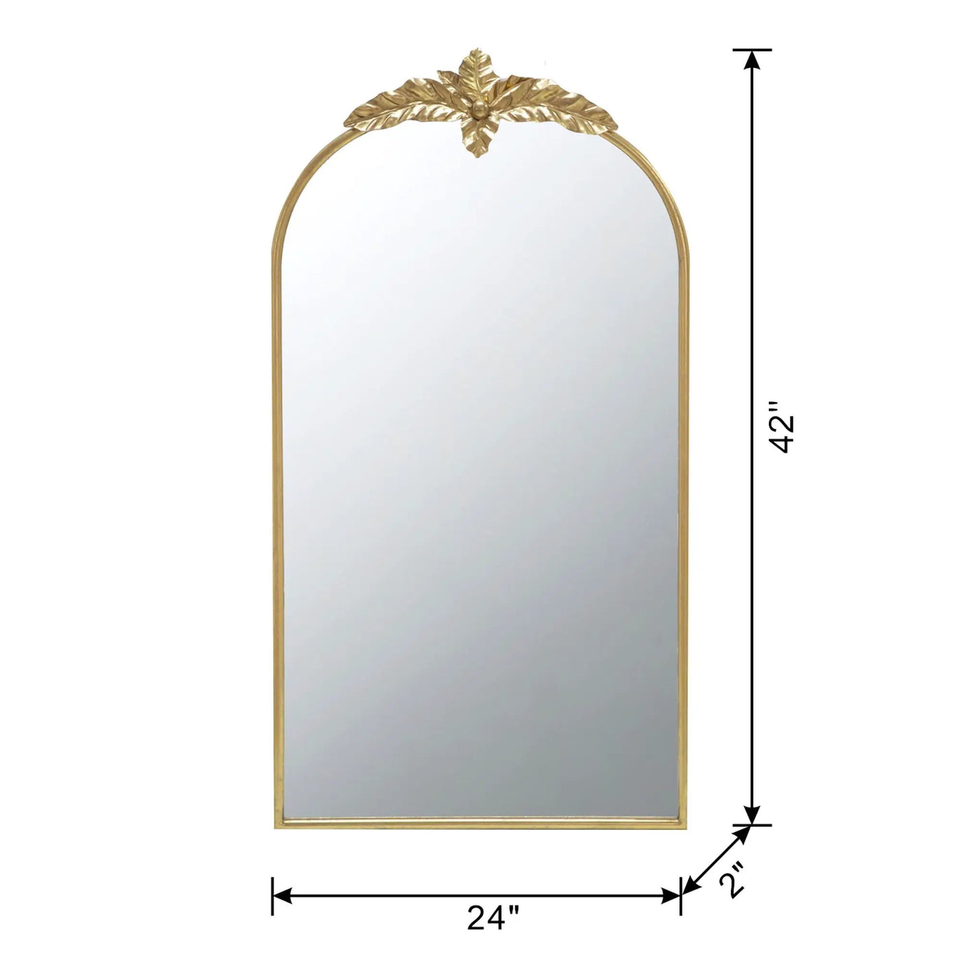 Arched Wall Mirror With Metal Frame, Wall Mirror For Living Room by HouseOfZazla