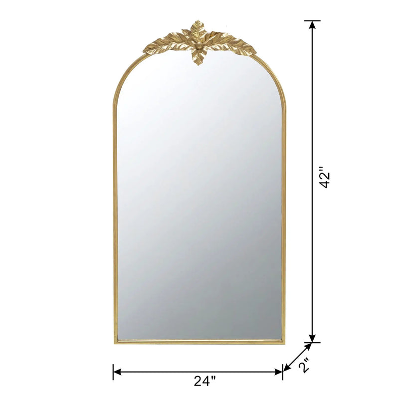 Arched Wall Mirror With Metal Frame, Wall Mirror For Living Room by HouseOfZazla