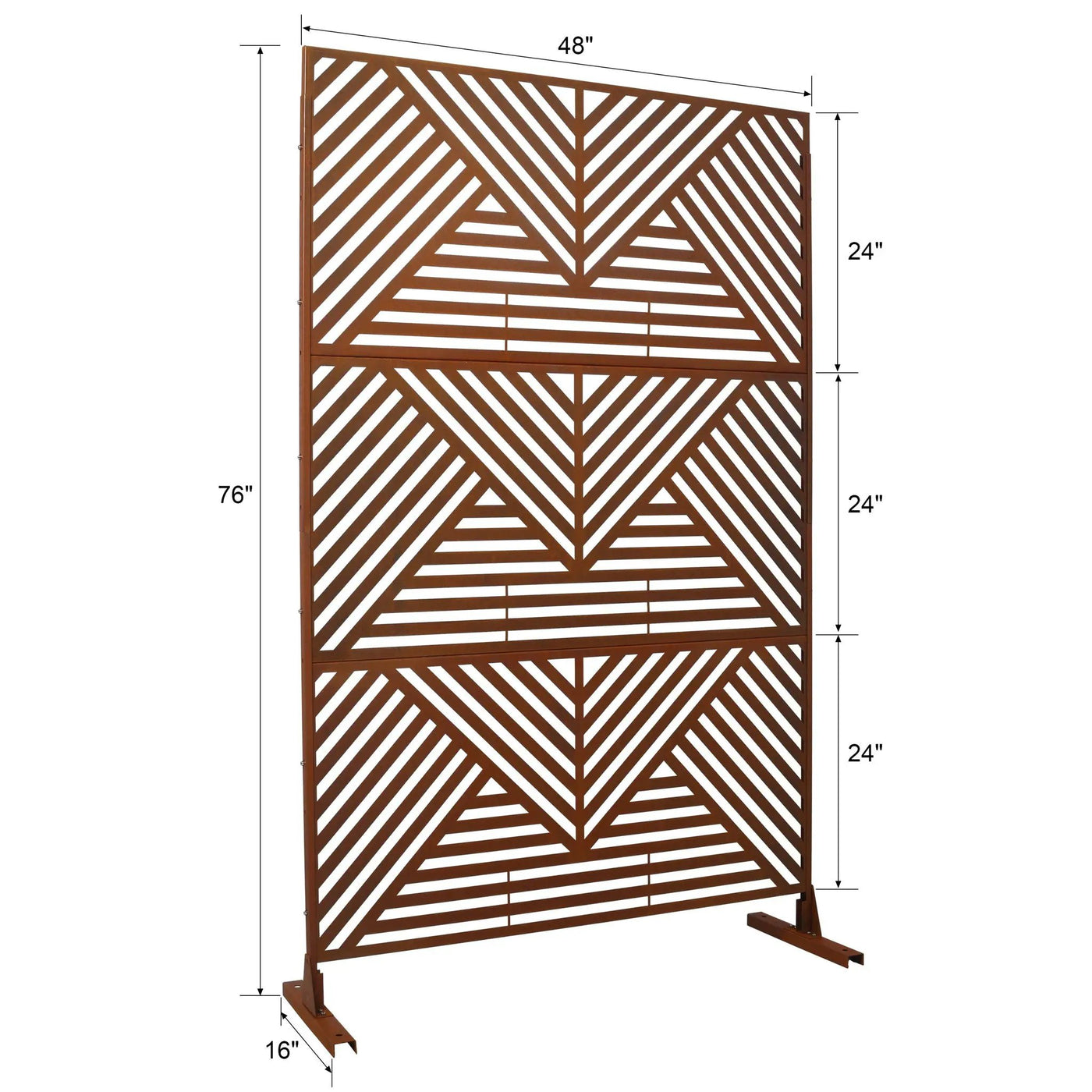 Freestanding Outdoor & Indoor Freestanding Metal Privacy Screen by HouseOfZazla