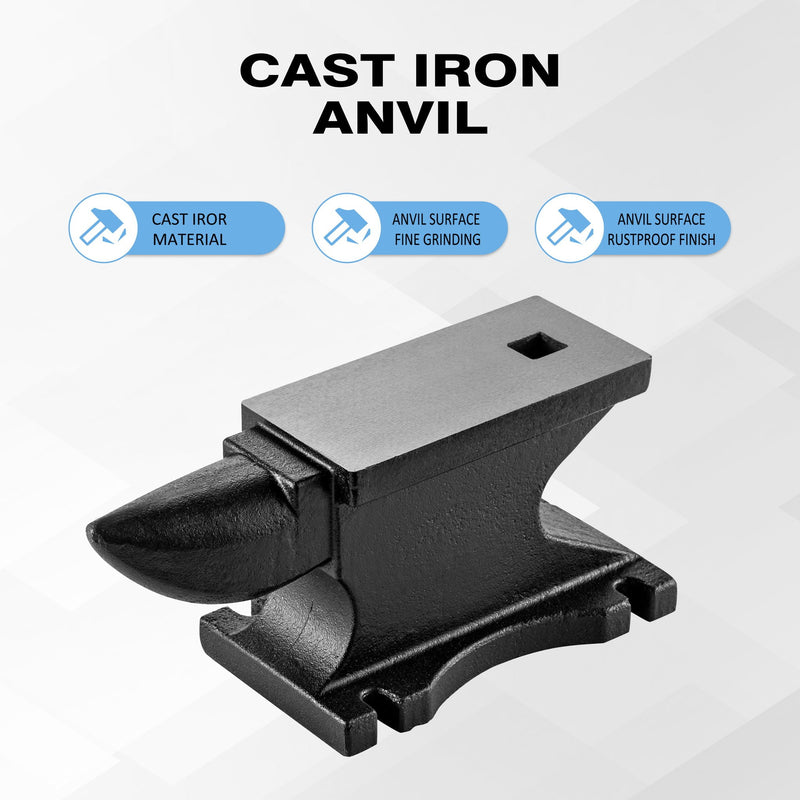 100 Lbs Single Horn Anvilб Counterop And Stable Base - Black by HouseOfZazla