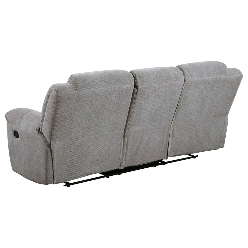 Gilson 3-piece Chenille Upholstered Reclining Sofa Set Grey by Unique Piece Furniture