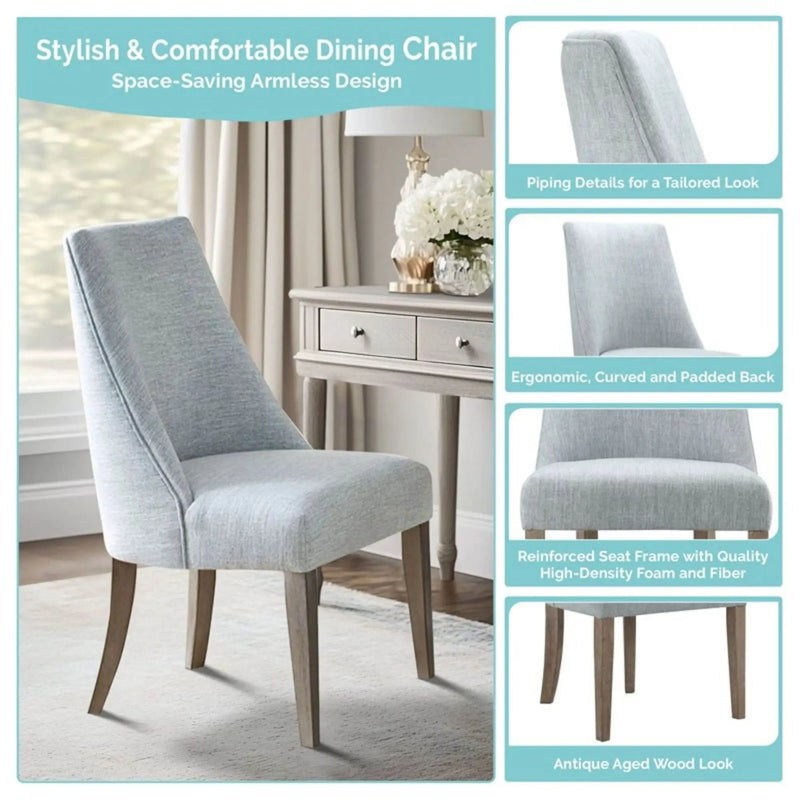 Winfield - Upholstered Dining Chair (Set of 2) - Light Gray by Unique Piece Furniture