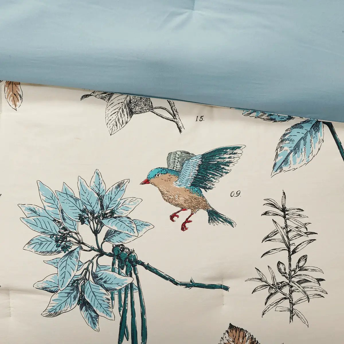 7 Piece Printed Cotton Twill Comforter Set Khaki Queen by HouseOfZazla