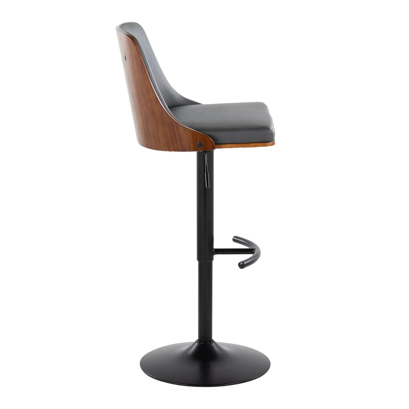 Gianna - Mid Century Modern Adjustable Barstool, Swivel With Rounded T Footrest (Set of 2) by Unique Piece Furniture