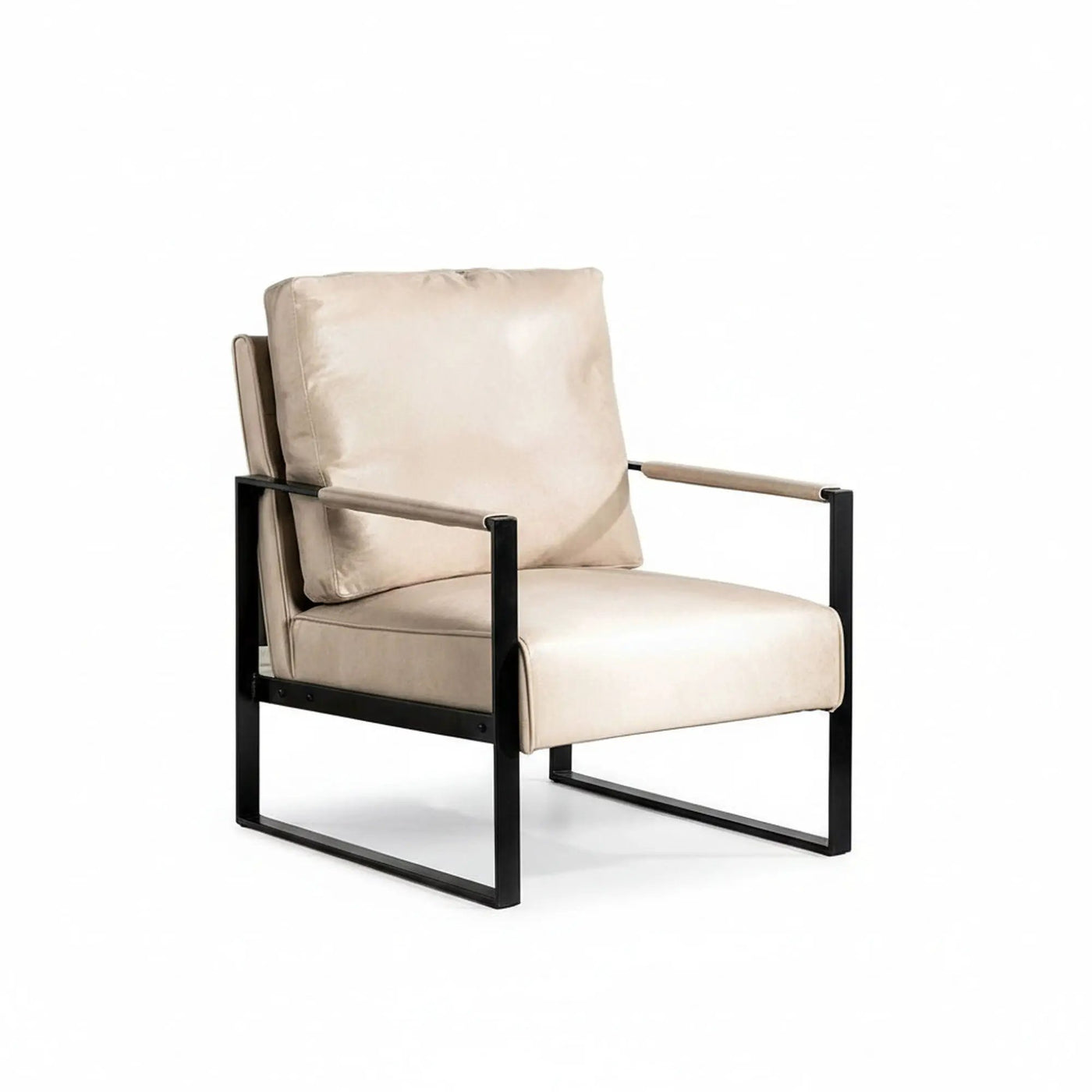 Classic Mid Century Modern Accent Chair With Durable Square Metal Frame, Armchair by Unique Piece Furniture
