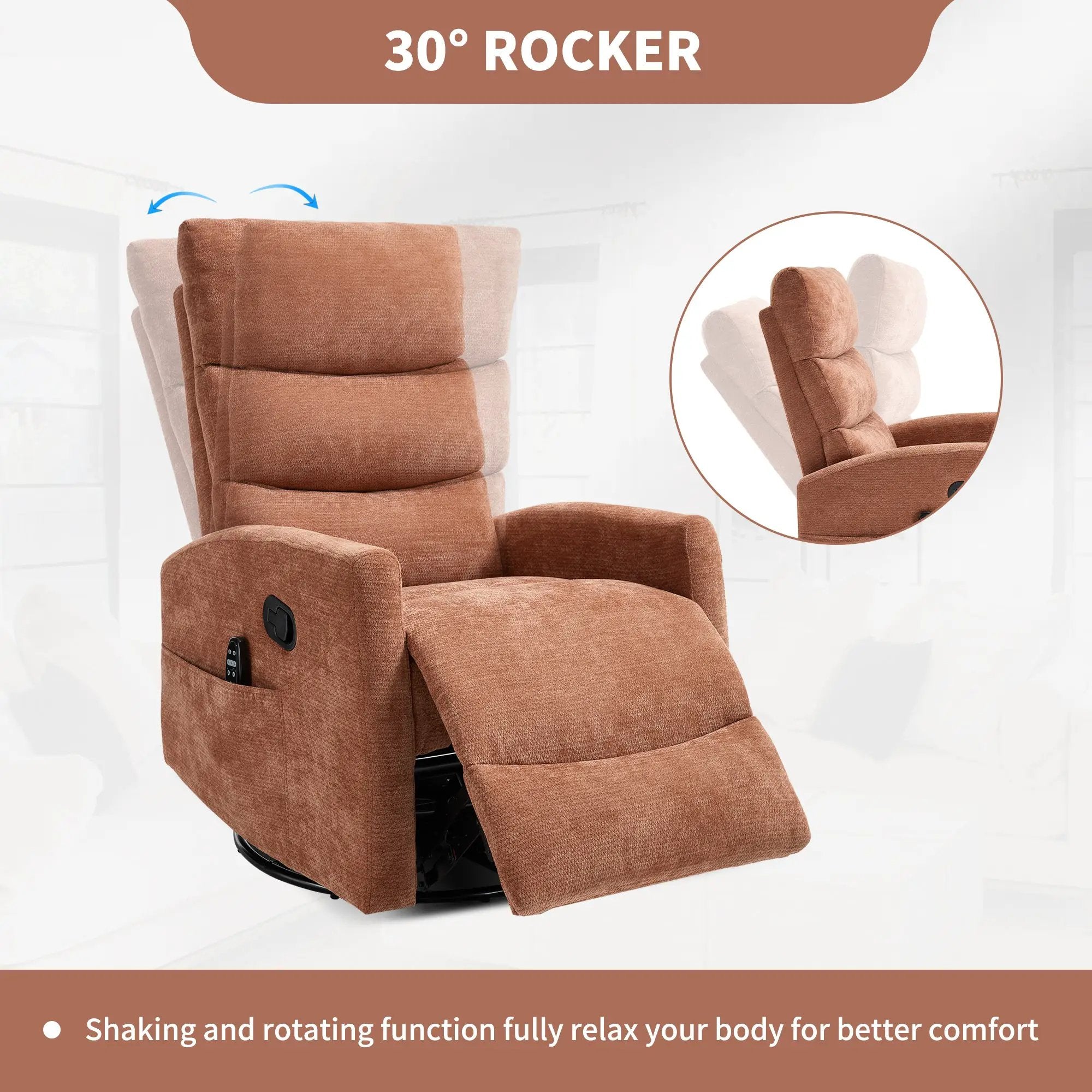 Heat Massage Manual Recliner Chair by HouseOfZazla