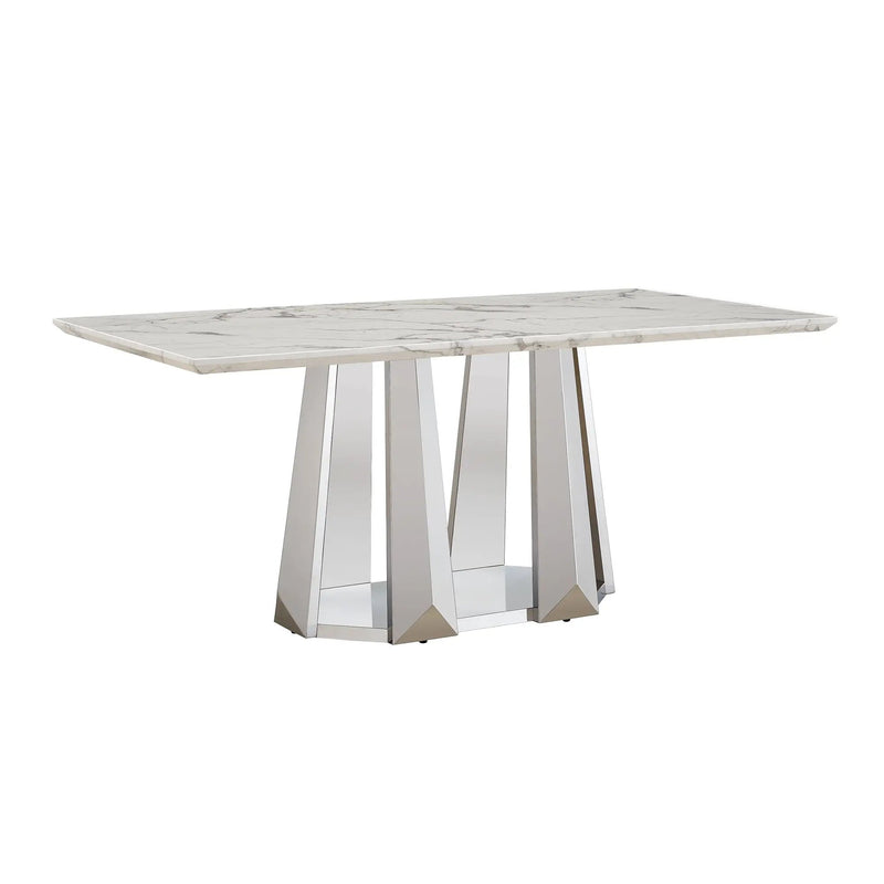Marble Dining Table for 6 People by HouseOfZazla