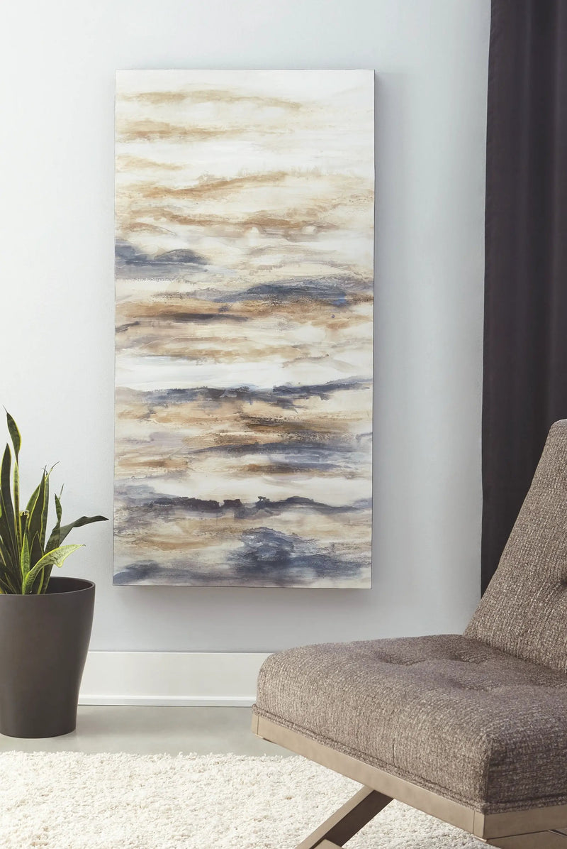 Joely - Wall Art - Blue / Tan by Unique Piece Furniture