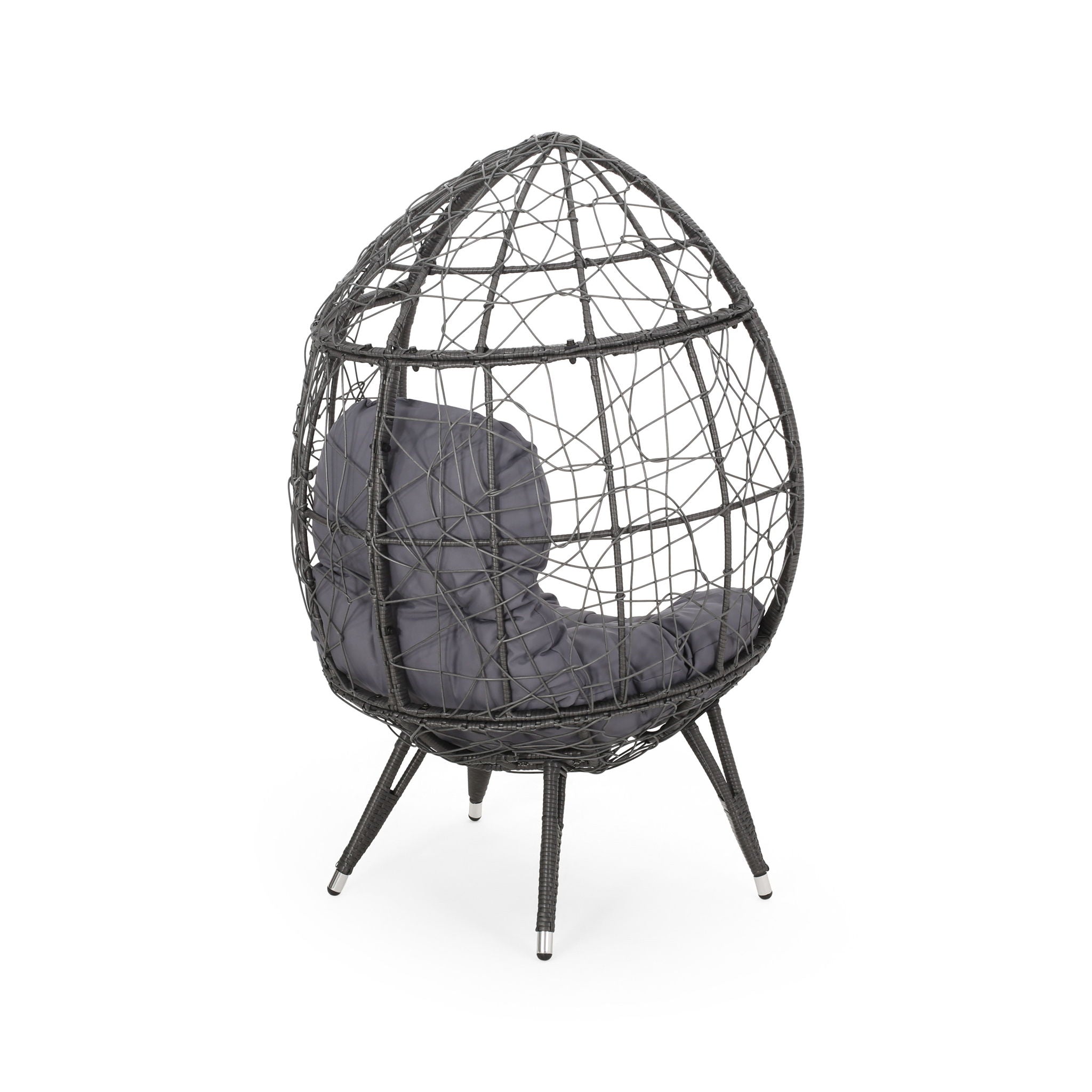 Cosmos - Round Hammered Iron Teardrop Chair by HouseOfZazla