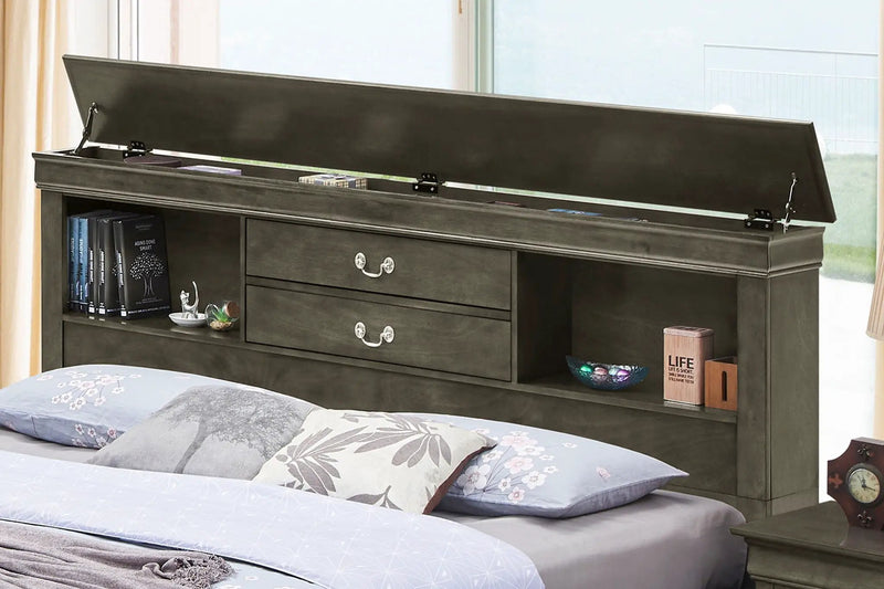 Traditional Style Bookcase Storage Bed by Unique Piece Furniture