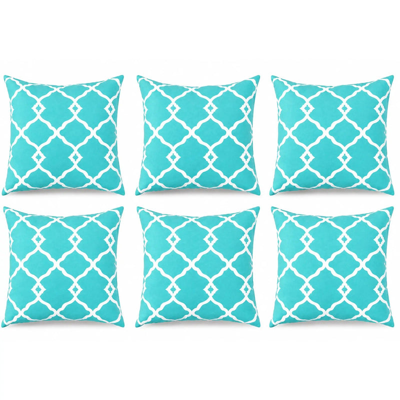 6 Pack Outdoor Pillow Covers - 18x18 Inch by HouseOfZazla