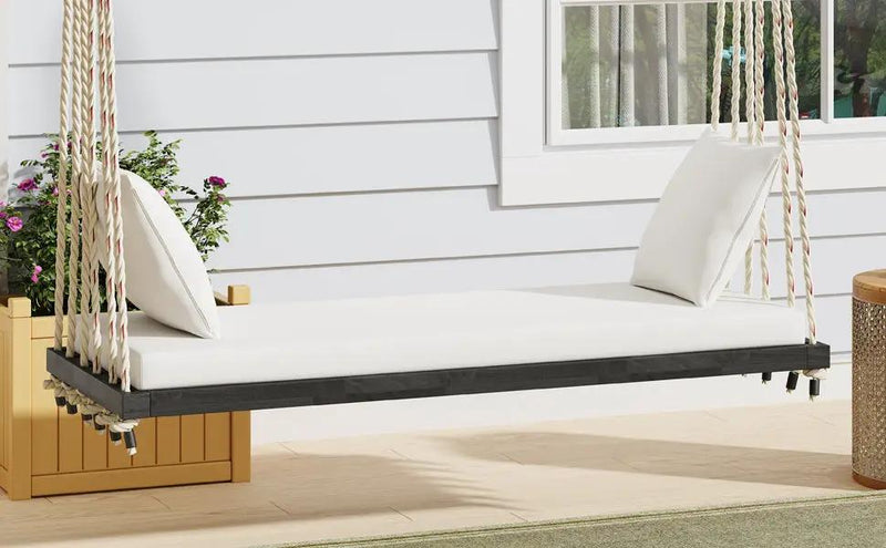 TOPMAX Patio Wooden Swing Chair by HouseOfZazla