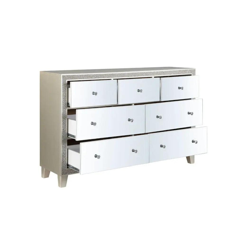 Sliverfluff - Dresser - Mirrored & Champagne by Unique Piece Furniture